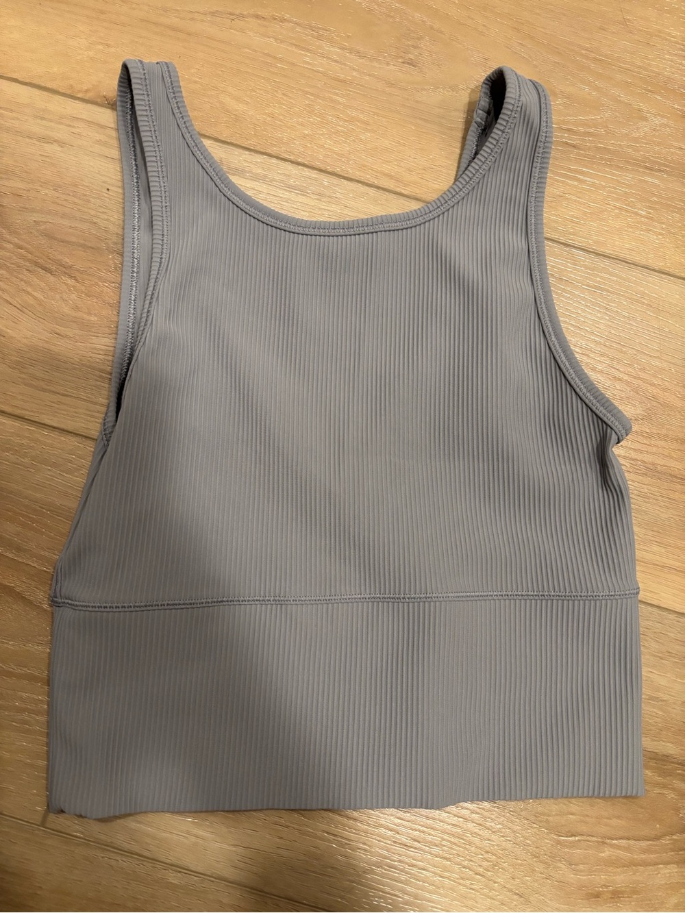 Lululemon Ribbed Crop Tank Top - Gray